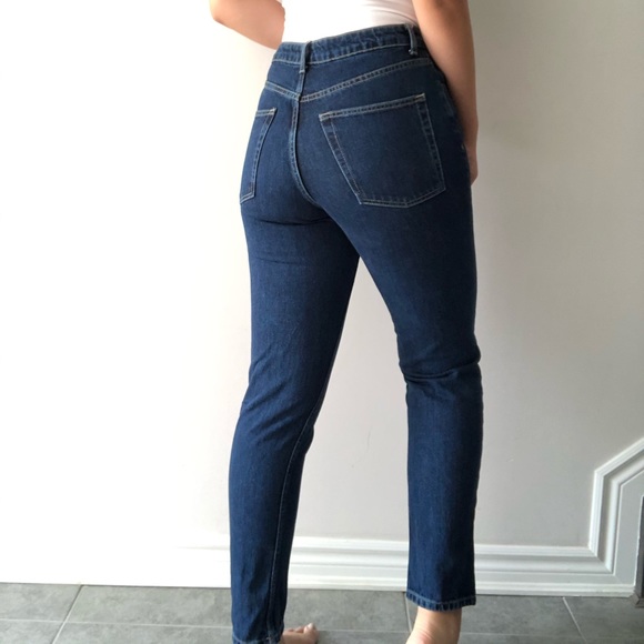 Topshop high waisted dark-medium wash mom jeans - Picture 3 of 6